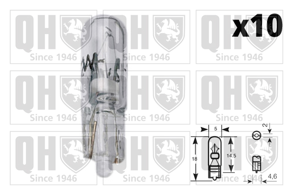 QUINTON HAZELL QBL286 Bulb, interior light for ALFA ROMEO ALPINA AUDI AUSTIN CITROËN FIAT FORD HYUNDAI LANCIA MAZDA MERCEDES-BEN