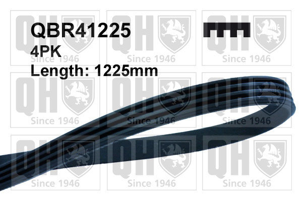 QUINTON HAZELL QBR41225 Ιμάντας poly-V for CITROËN LADA PEUGEOT
