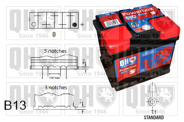 QUINTON HAZELL QBT0175 PowerBox 5 Starter Battery for BMW MASERATI OPEL VAUXHALL