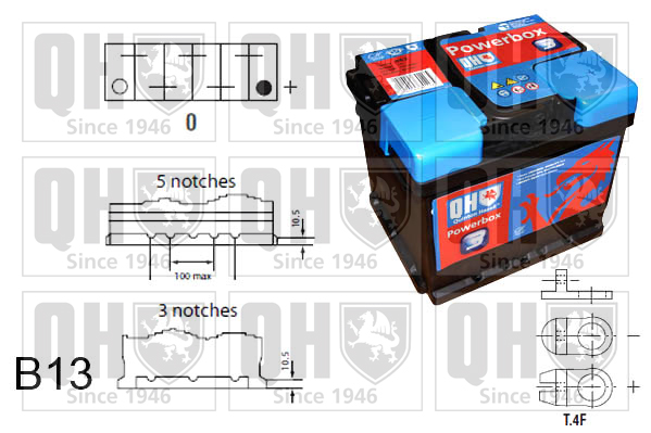 QUINTON HAZELL QBT0853 PowerBox 3 Starter Battery for FORD