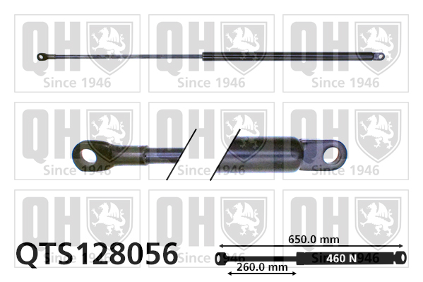 QUINTON HAZELL QTS128056 Gas Spring, boot/cargo area for CITROËN
