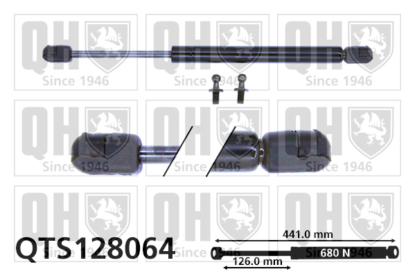 QUINTON HAZELL QTS128064 Gas Spring, boot/cargo area for RENAULT