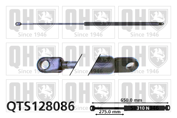 QUINTON HAZELL QTS128086 Gas Spring, boot/cargo area for CITROËN