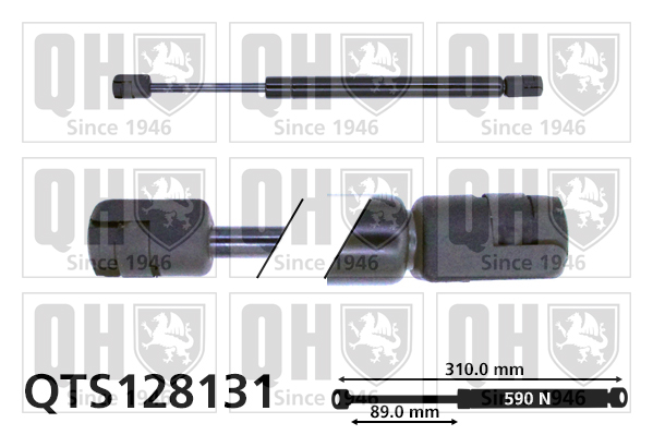 QUINTON HAZELL QTS128131 Gas Spring, boot/cargo area for RENAULT