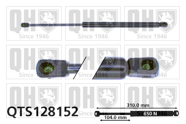 QUINTON HAZELL QTS128152 Gas Spring, boot/cargo area for RENAULT
