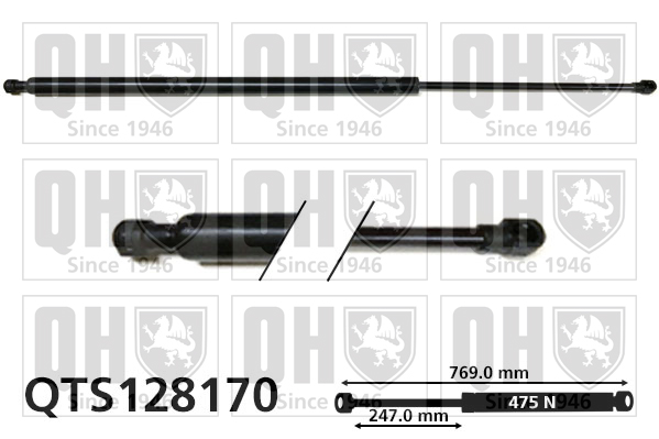 QUINTON HAZELL QTS128170 Gas Spring, boot/cargo area for NISSAN