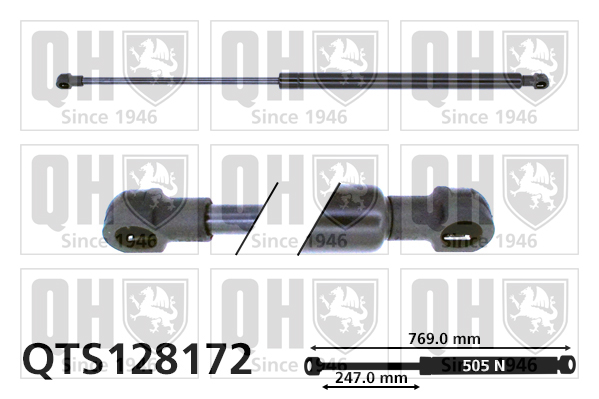 QUINTON HAZELL QTS128172 Gas Spring, boot/cargo area for NISSAN