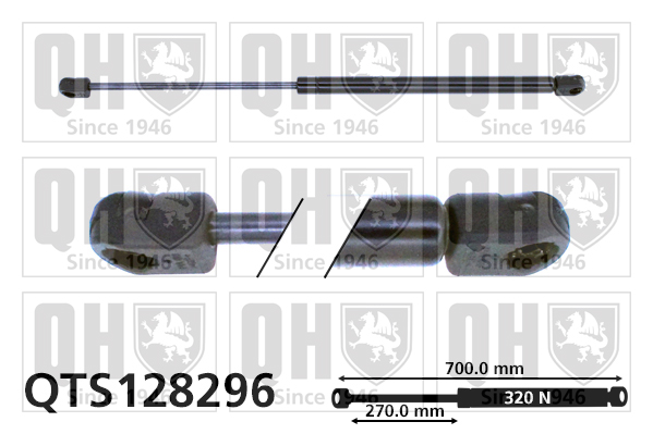 QUINTON HAZELL QTS128296 Gas Spring, boot/cargo area for OPEL VAUXHALL