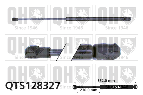 QUINTON HAZELL QTS128327 Gas Spring, boot/cargo area for FORD
