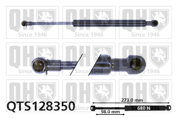 QUINTON HAZELL QTS128350 Gas Spring, boot/cargo area for NISSAN