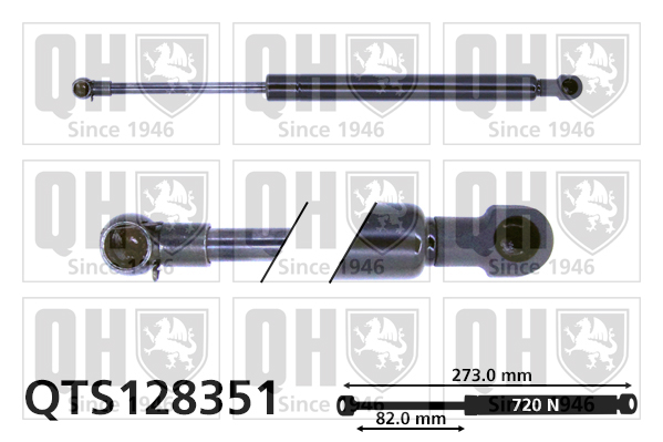 QUINTON HAZELL QTS128351 Gas Spring, boot/cargo area for NISSAN