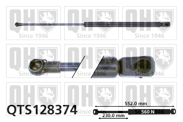 QUINTON HAZELL QTS128374 Gas Spring, boot/cargo area for FORD