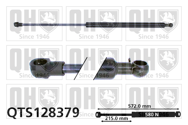 QUINTON HAZELL QTS128379 Gas Spring, boot/cargo area for RENAULT