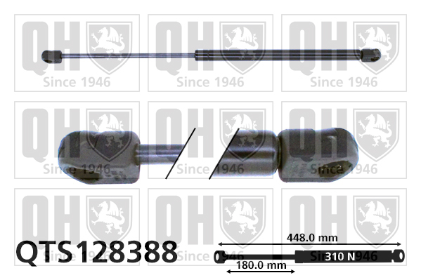 QUINTON HAZELL QTS128388 Gas Spring, boot/cargo area for FORD