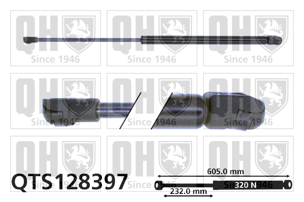 QUINTON HAZELL QTS128397 Gas Spring, boot/cargo area for VOLVO