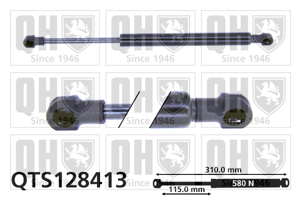 QUINTON HAZELL QTS128413 Gas Spring, boot/cargo area for ALFA ROMEO