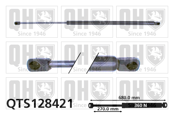 QUINTON HAZELL QTS128421 Gas Spring, boot/cargo area for ROVER