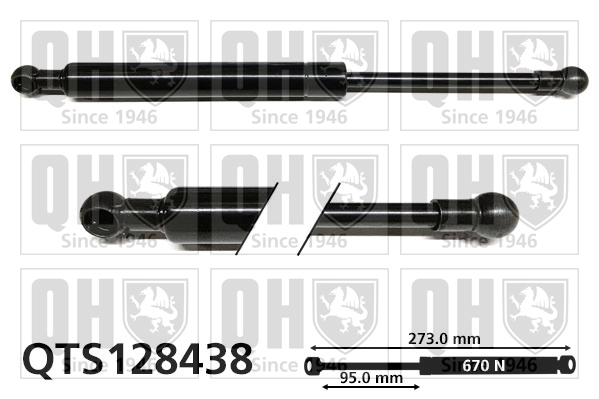 QUINTON HAZELL QTS128438 Gas Spring, boot/cargo area for AUDI