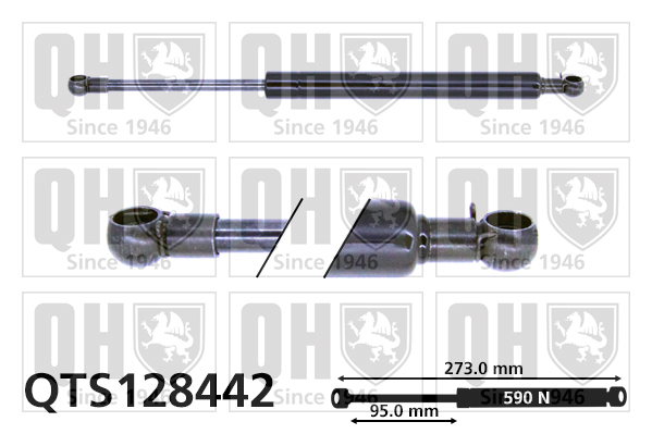 QUINTON HAZELL QTS128442 Gas Spring, boot/cargo area for AUDI
