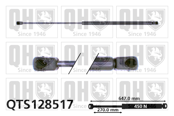 QUINTON HAZELL QTS128517 Gas Spring, boot/cargo area for AUDI