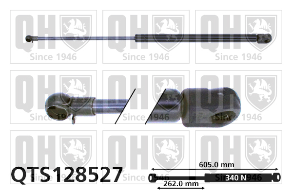 QUINTON HAZELL QTS128527 Gas Spring, boot/cargo area for AUDI