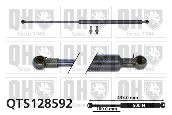 QUINTON HAZELL QTS128592 Gas Spring, boot/cargo area for CHEVROLET DAEWOO