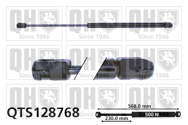 QUINTON HAZELL QTS128768 Gas Spring, boot/cargo area for SAAB