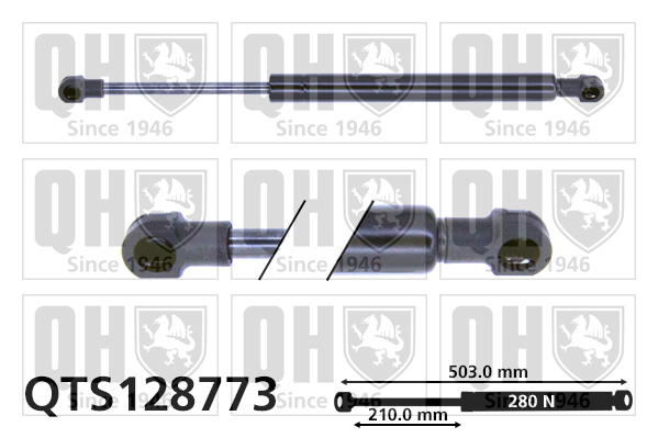 QUINTON HAZELL QTS128773 Gas Spring, boot/cargo area for FIAT