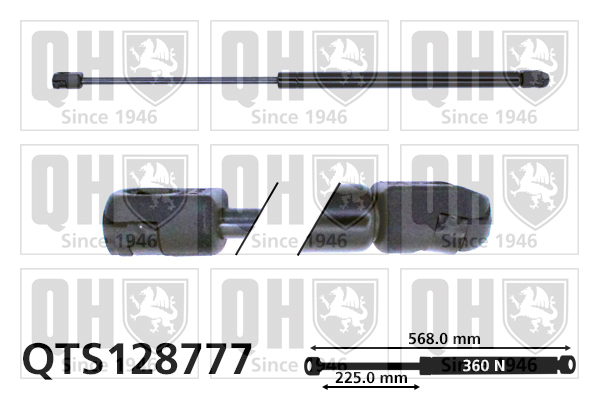 QUINTON HAZELL QTS128777 Gas Spring, boot/cargo area for HONDA