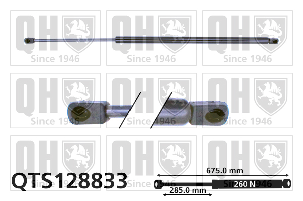 QUINTON HAZELL QTS128833 Gas Spring, bonnet for MERCEDES-BENZ
