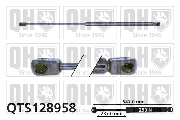 QUINTON HAZELL QTS128958 Gas Spring, boot/cargo area for NISSAN