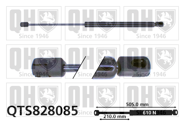 QUINTON HAZELL QTS828085 Gas Spring, boot/cargo area for OPEL VAUXHALL