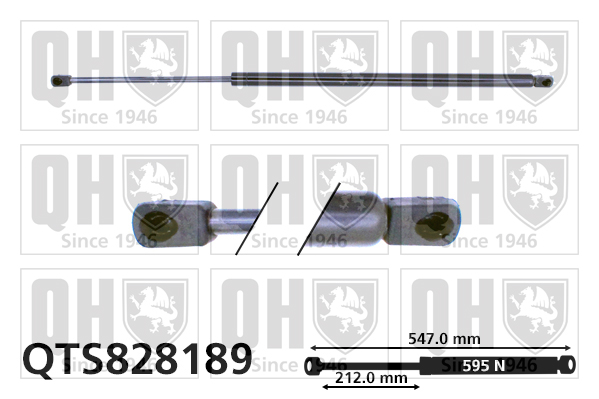QUINTON HAZELL QTS828189 Gas Spring, boot/cargo area for KIA