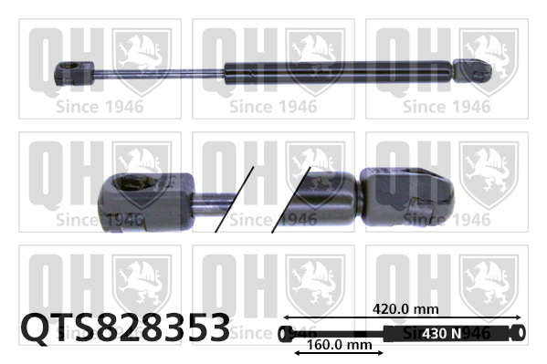 QUINTON HAZELL QTS828353 Gas Spring, boot/cargo area for HYUNDAI