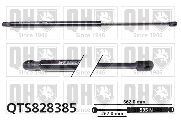 QUINTON HAZELL QTS828385 Gas Spring, boot/cargo area for LAND ROVER
