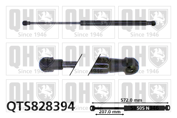QUINTON HAZELL QTS828394 Gas Spring, boot/cargo area for HONDA