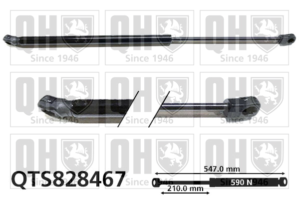 QUINTON HAZELL QTS828467 Gas Spring, boot/cargo area for KIA