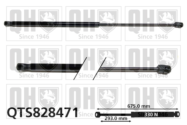 QUINTON HAZELL QTS828471 Gas Spring, bonnet for MERCEDES-BENZ