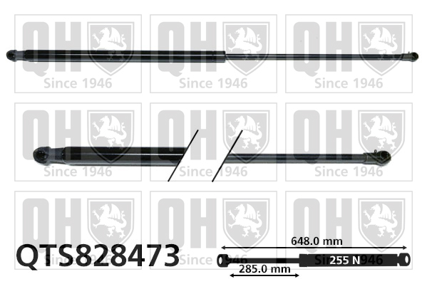 QUINTON HAZELL QTS828473 Gas Spring, boot/cargo area for NISSAN