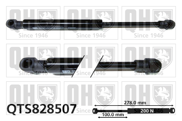 QUINTON HAZELL QTS828507 Αμορτισέρ αερίου (πορτμπαγκάζ/χώρος αποσκευών) for BMW
