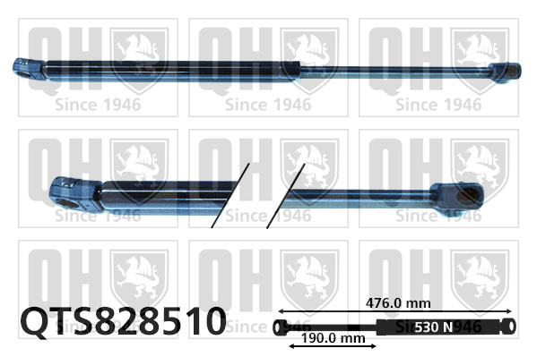 QUINTON HAZELL QTS828510 Gas Spring, boot/cargo area for KIA