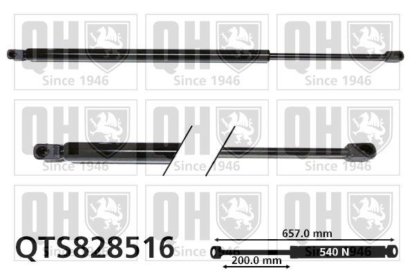 QUINTON HAZELL QTS828516 Gas Spring, boot/cargo area for FORD