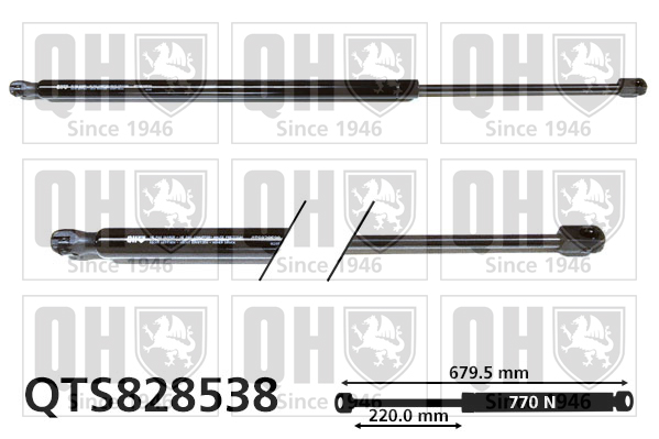 QUINTON HAZELL QTS828538 Gas Spring, boot/cargo area for MERCEDES-BENZ