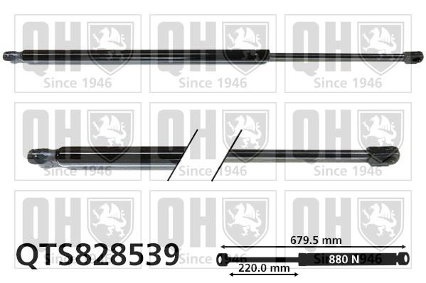 QUINTON HAZELL QTS828539 Gas Spring, boot/cargo area for MERCEDES-BENZ