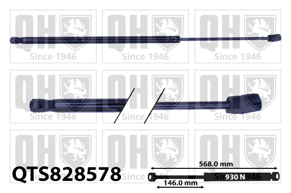 QUINTON HAZELL QTS828578 Gas Spring, boot/cargo area for CHEVROLET