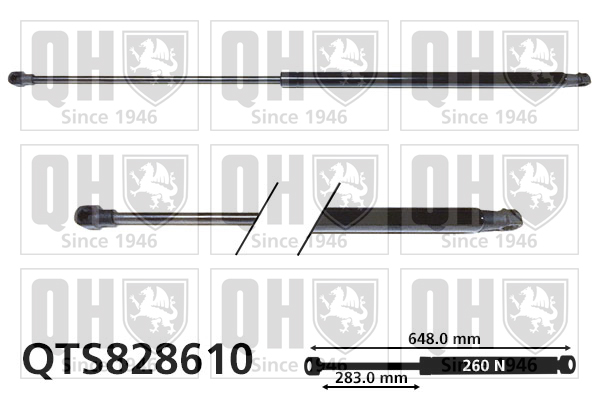 QUINTON HAZELL QTS828610 Gas Spring, boot/cargo area for NISSAN