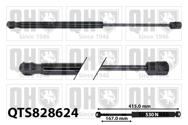 QUINTON HAZELL QTS828624 Gas Spring, boot/cargo area for MERCEDES-BENZ