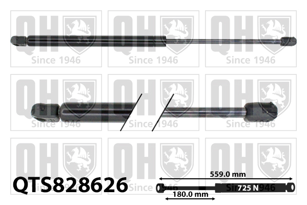 QUINTON HAZELL QTS828626 Gas Spring, boot/cargo area for MERCEDES-BENZ