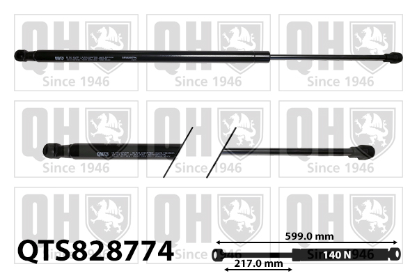 QUINTON HAZELL QTS828774 Gas Spring, boot/cargo area for VOLVO