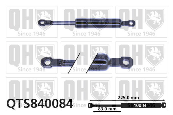 QUINTON HAZELL QTS840084 Gas Spring, foldaway table for RENAULT